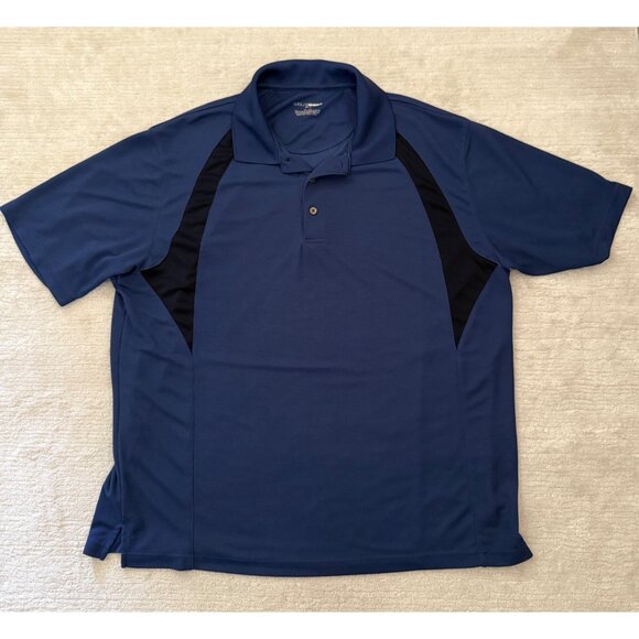 Grand Slam Mens Polo Shirt Size XXL Navy Blue Black Short Sleeve Performance - Picture 2 of 8